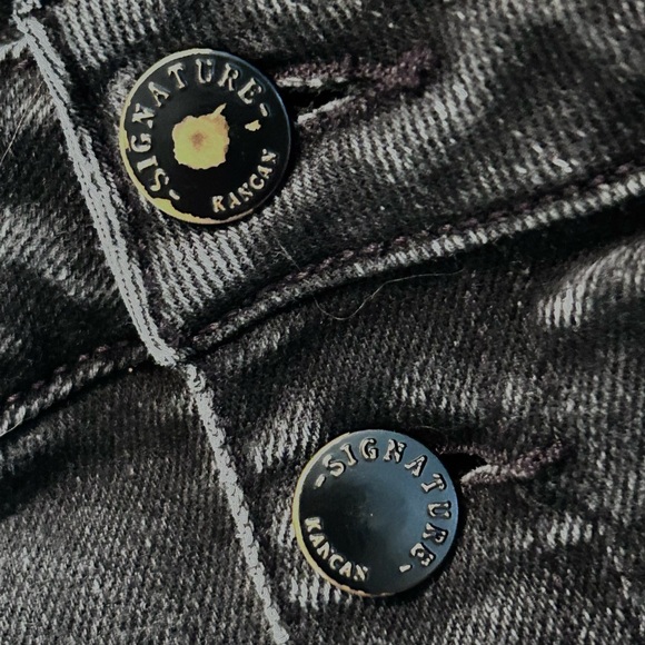 KanCan Black Washed Ankle Skinny Jeans Mid-Rise Button-Fly Frayed Hem Women’s 28 - Picture 13 of 16